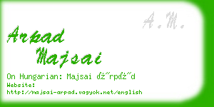 arpad majsai business card